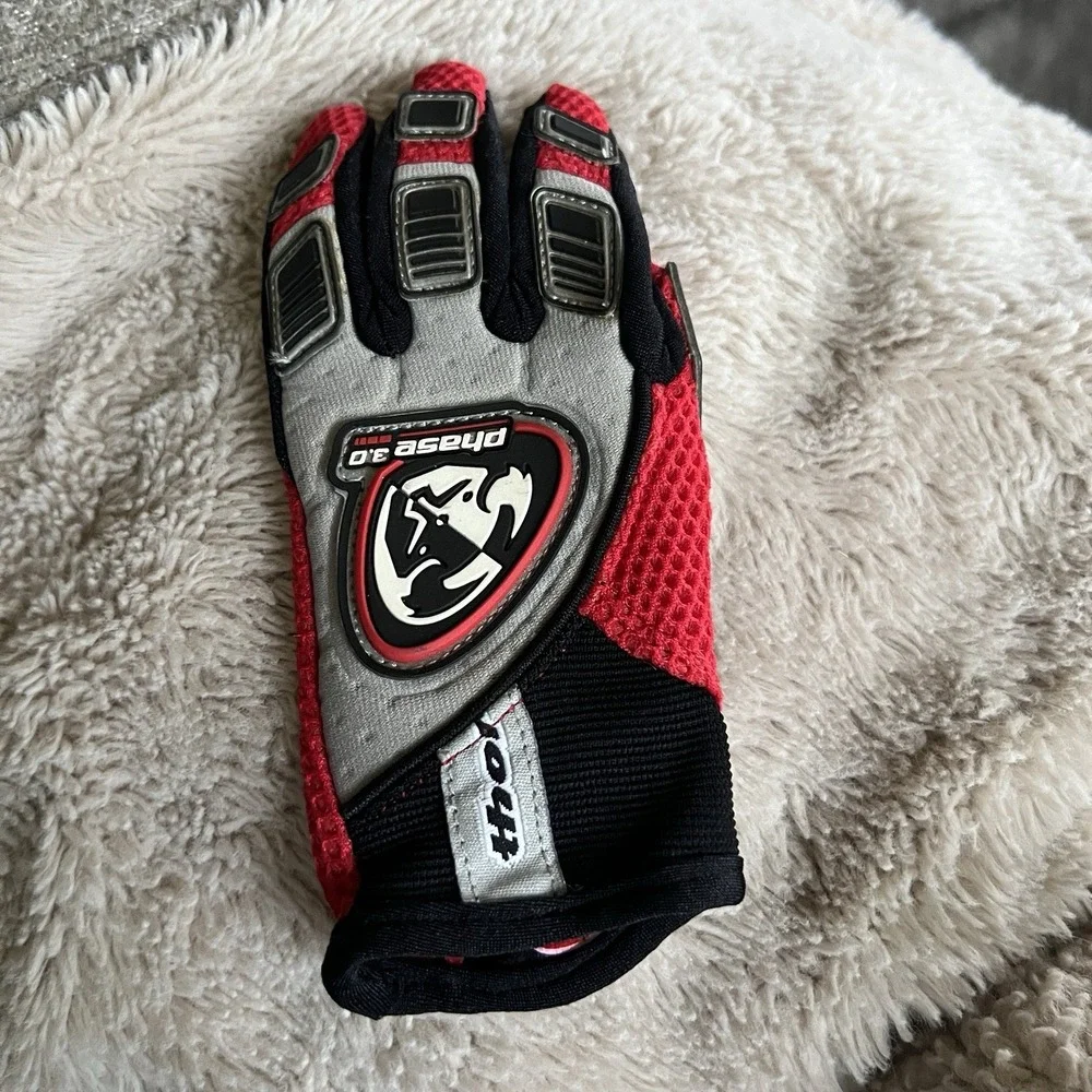 Youth Size XS 3/5 Thor Phase 3.0 Motocross Gloves Red Black‎ Style #1820